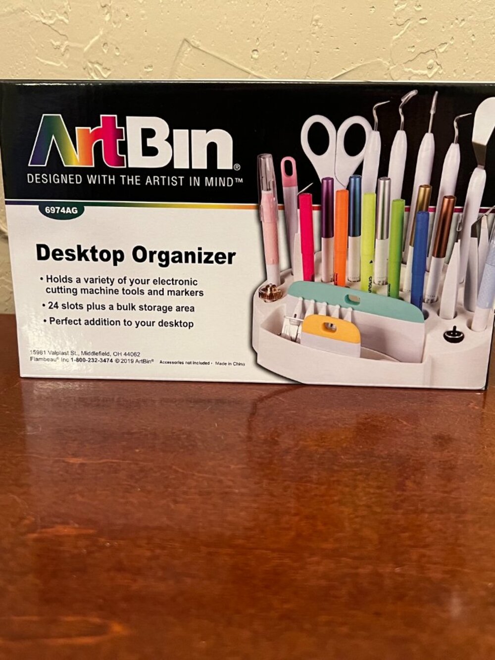 ArtBin 6974AG Desktop Accessory Storage with 24 Slots, Art & Craft Organizer